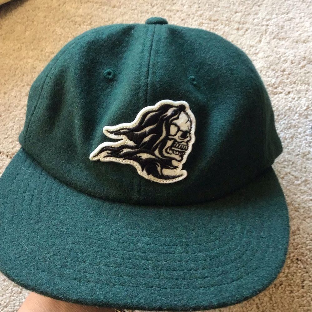 Unisex Vans Sixty Sixers Green Skull Wool Bill Hat